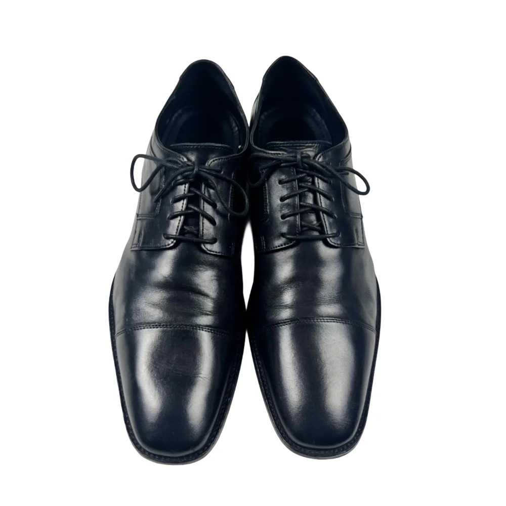 Johnston & Murphy Men's Black Leather Dress Shoes SZ 14M
